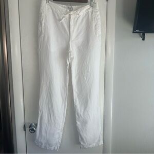 Onia Linen Trouser Pants. Small. White.